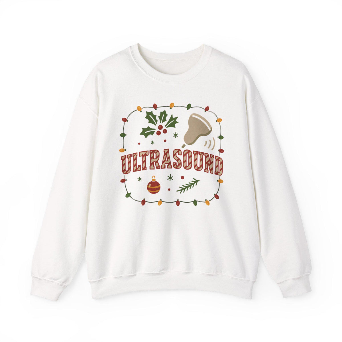 Ultrasound Christmas Sweatshirt, Pregnancy Announcement Sonogram Lights Shirt, Maternity Holiday Outfit, Baby Scan Xmas Sweater Gift