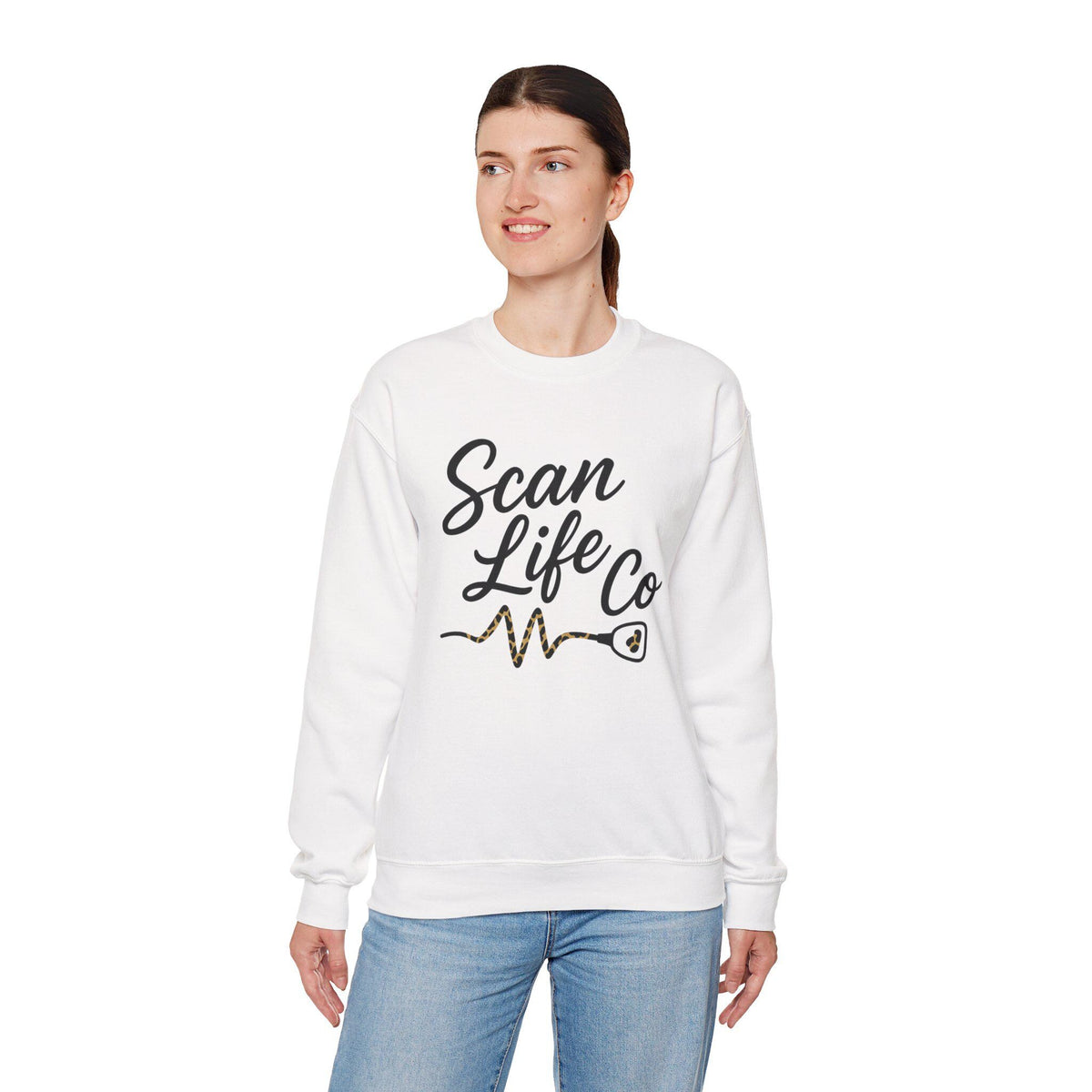 Sonographer Sweatshirt | Ultrasound Tech Crewneck | Scan Life Co Heartbeat Shirt | Medical Sonography Gift | Radiology Nurse Pullover