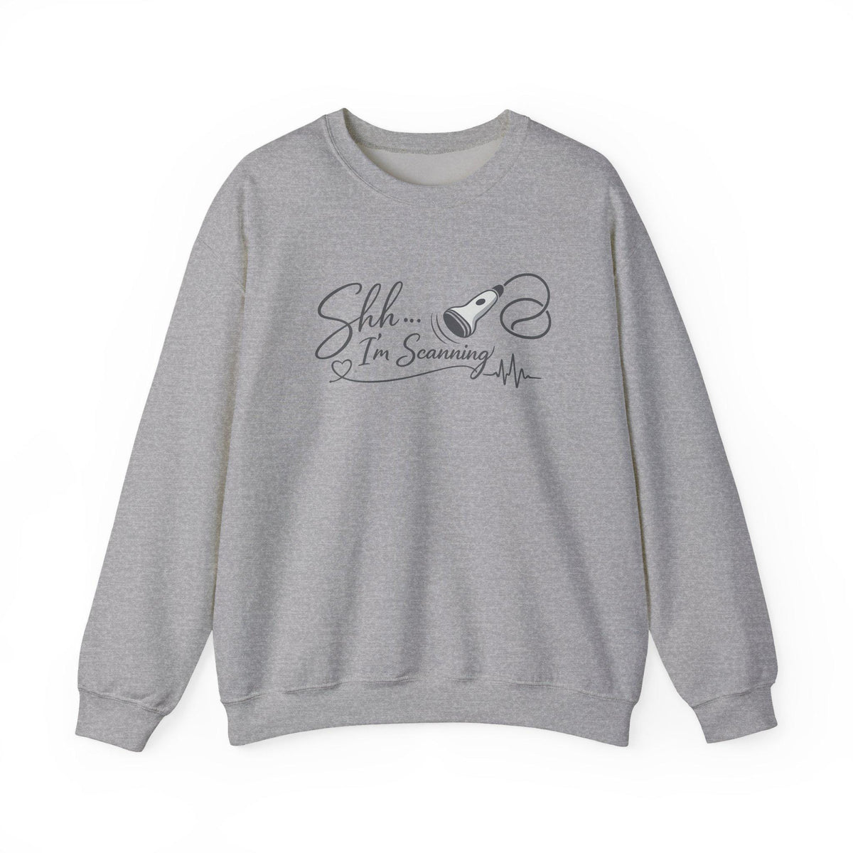 Embroidered Sonographer Sweatshirt, Shh I'm Scanning Ultrasound Tech Gift