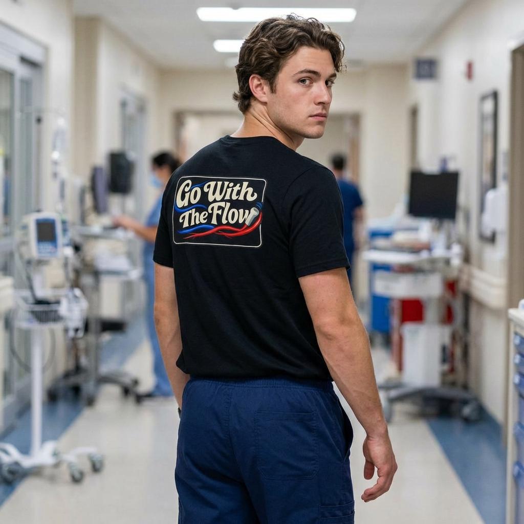 Go With the Flow Sonographer T-Shirt | Ultrasound Tech Tee (Unisex Fit)