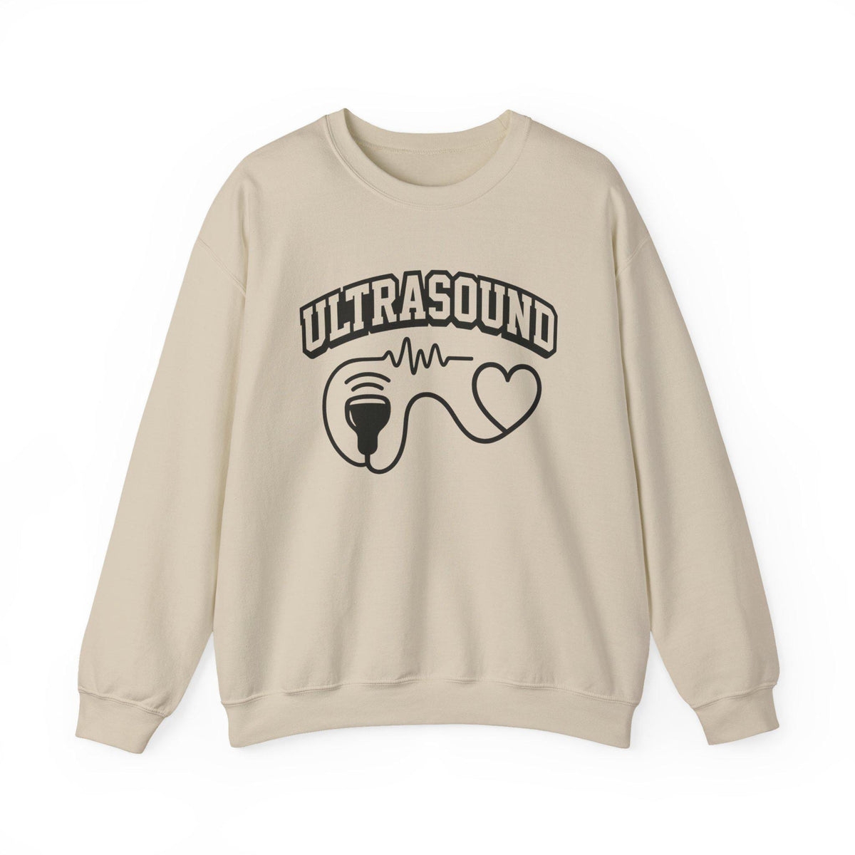 Ultrasound Heartbeat Crewneck Sweatshirt, Fetal Heartbeat Sweater, Cozy Medical Gift for Nurses Doctors, Pregnancy Announcement, New Parents