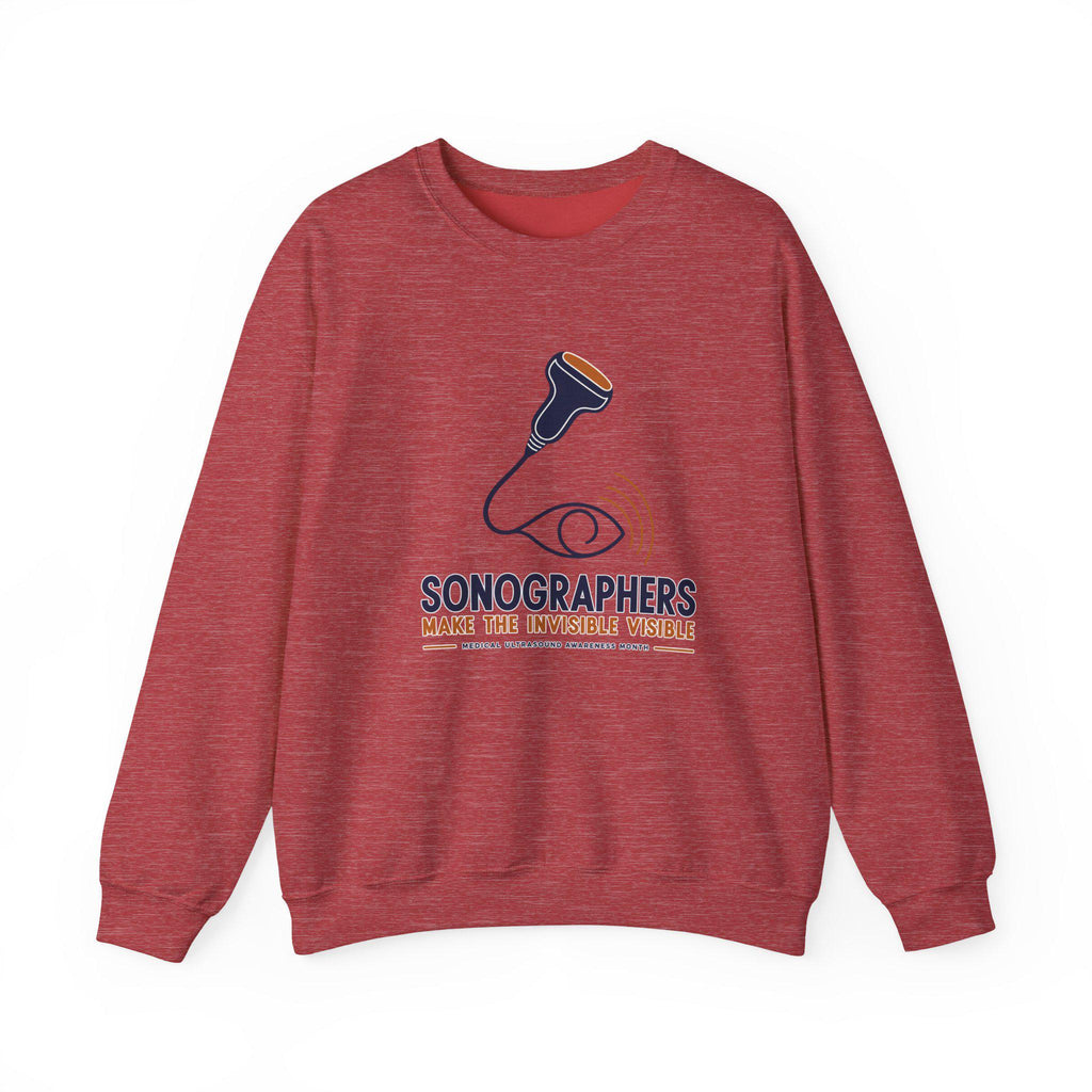 Sonographers Awareness Month | Ultrasound probe logo Sweatshirt | Sonographers Make the Invisible Visible| Appreciation Gift