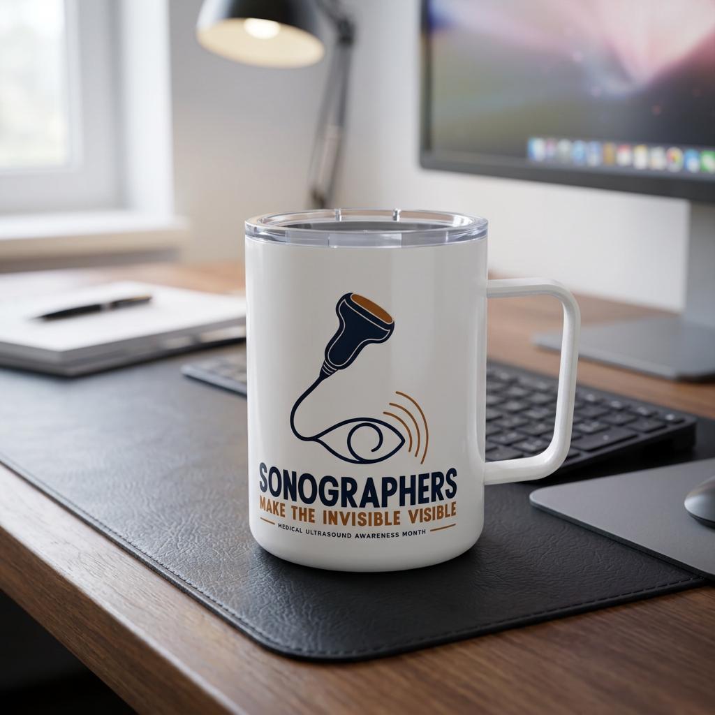 Sonographers Awareness Month | Make the Invisible Visible Insulated Mug | Sonographer Appreciation Gift
