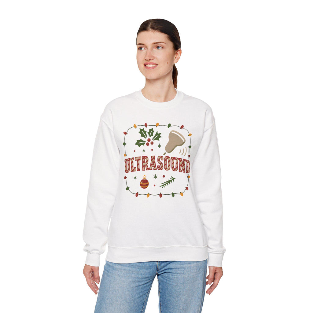 Ultrasound Christmas Sweatshirt, Pregnancy Announcement Sonogram Lights Shirt, Maternity Holiday Outfit, Baby Scan Xmas Sweater Gift
