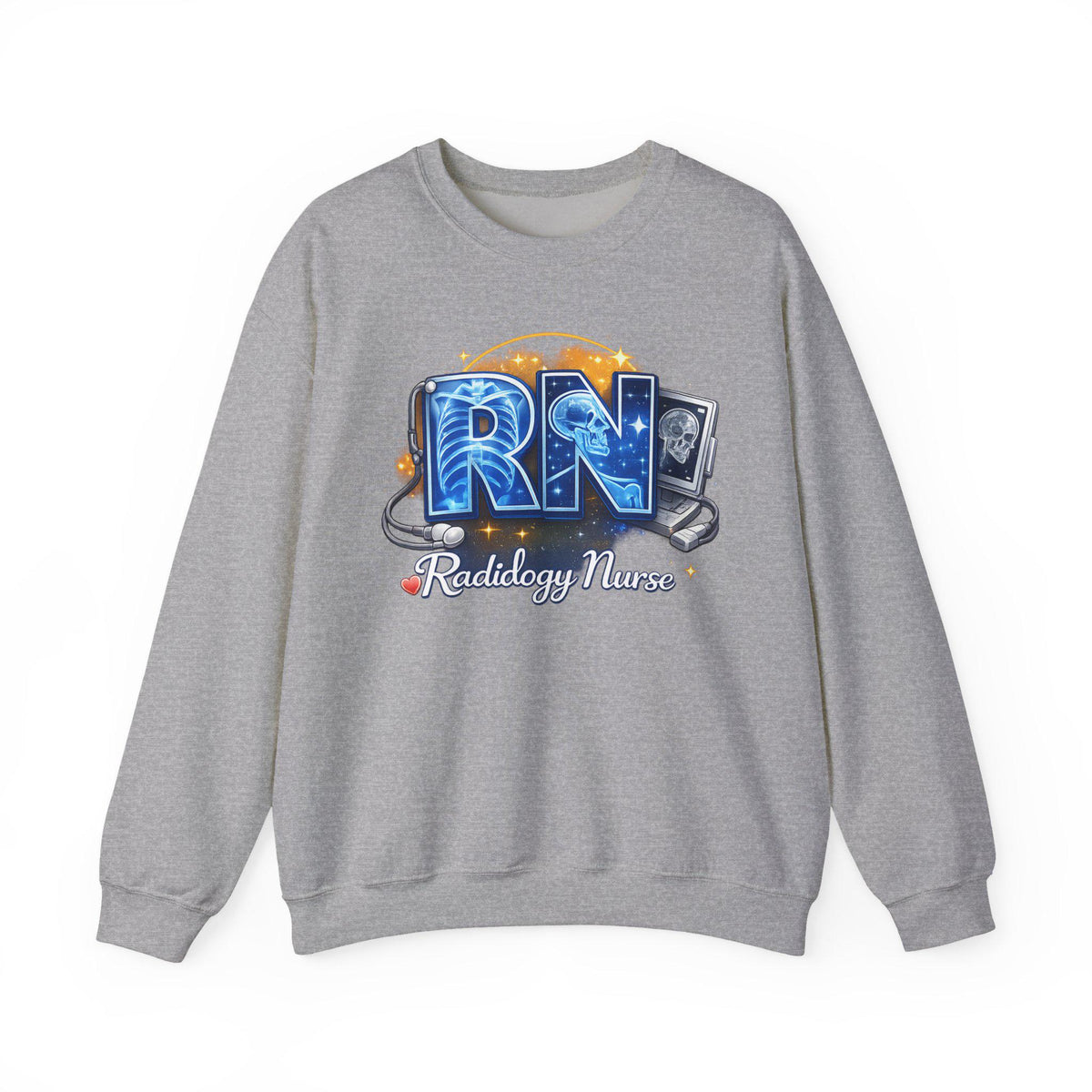 Radiology Nurse RN Crewneck Sweatshirt | X-Ray Tech Stethoscope Medical Pullover | Radiology Nurse Gift RN Gift Nurse Life Shirt Gift Set