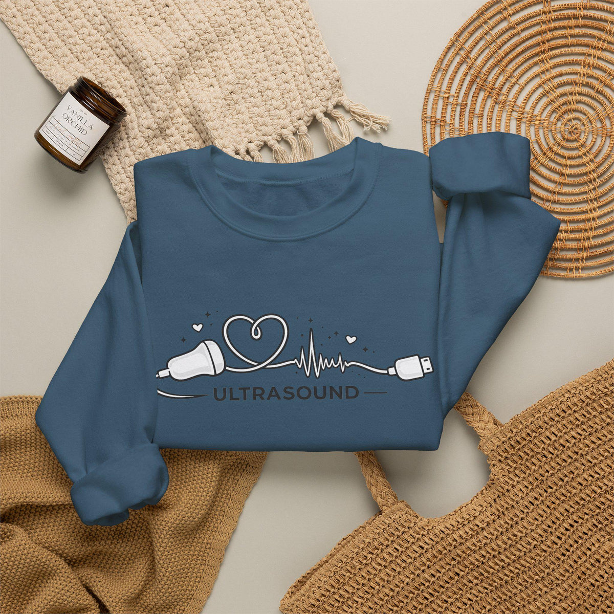 Minimalist Ultrasound Icon Sweatshirt | Medical Ultrasound Crewneck