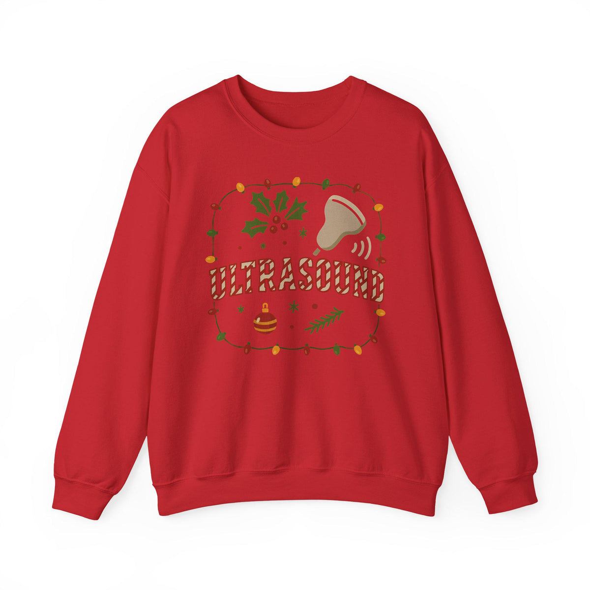 Ultrasound Christmas Sweatshirt, Pregnancy Announcement Sonogram Lights Shirt, Maternity Holiday Outfit, Baby Scan Xmas Sweater Gift