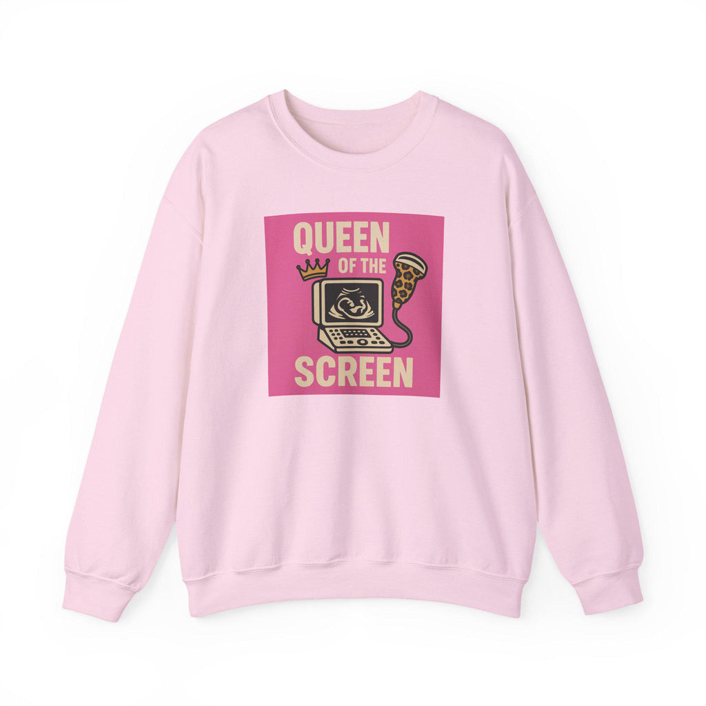 Funny Ultrasound Leopard Print Sweatshirt | Pregnancy Announcement Gift (50% Cotton Blend)