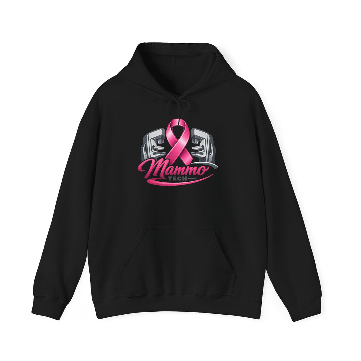 Pink Ribbon Mammo Tech Hoodie | Radiology Tech Gift, Breast Cancer Awareness