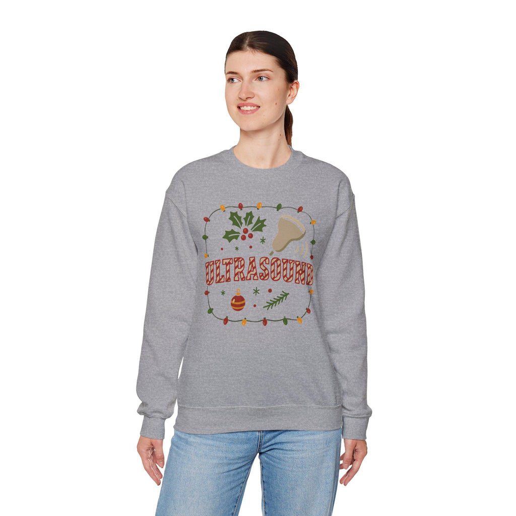 Ultrasound Christmas Sweatshirt, Pregnancy Announcement Sonogram Lights Shirt, Maternity Holiday Outfit, Baby Scan Xmas Sweater Gift