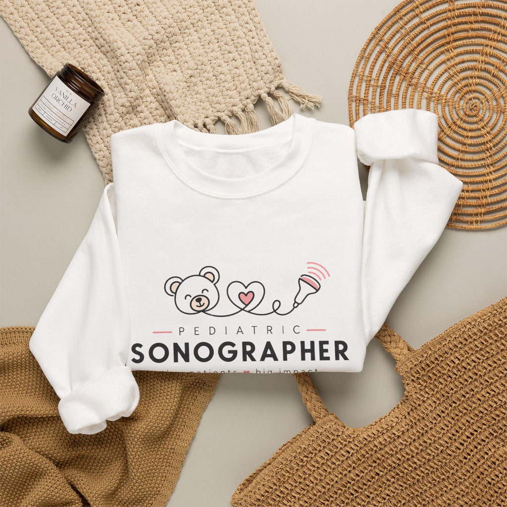Pediatric Sonographer Sweatshirt, Ultrasound Teddy Bear Crewneck, NICU Tech Gift, Sonography Gift for Her