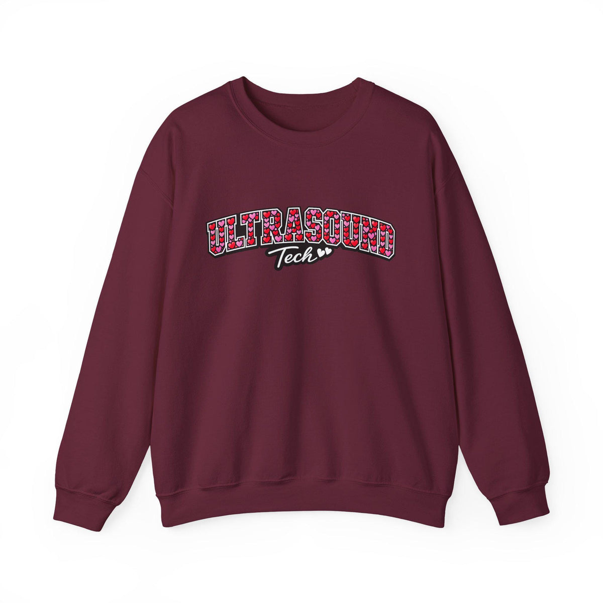 Ultrasound Tech Hearts Valentine's Sweatshirt | Sonographer Valentine Gift | Medical Imaging Radiology Nurse Pullover Hoodie