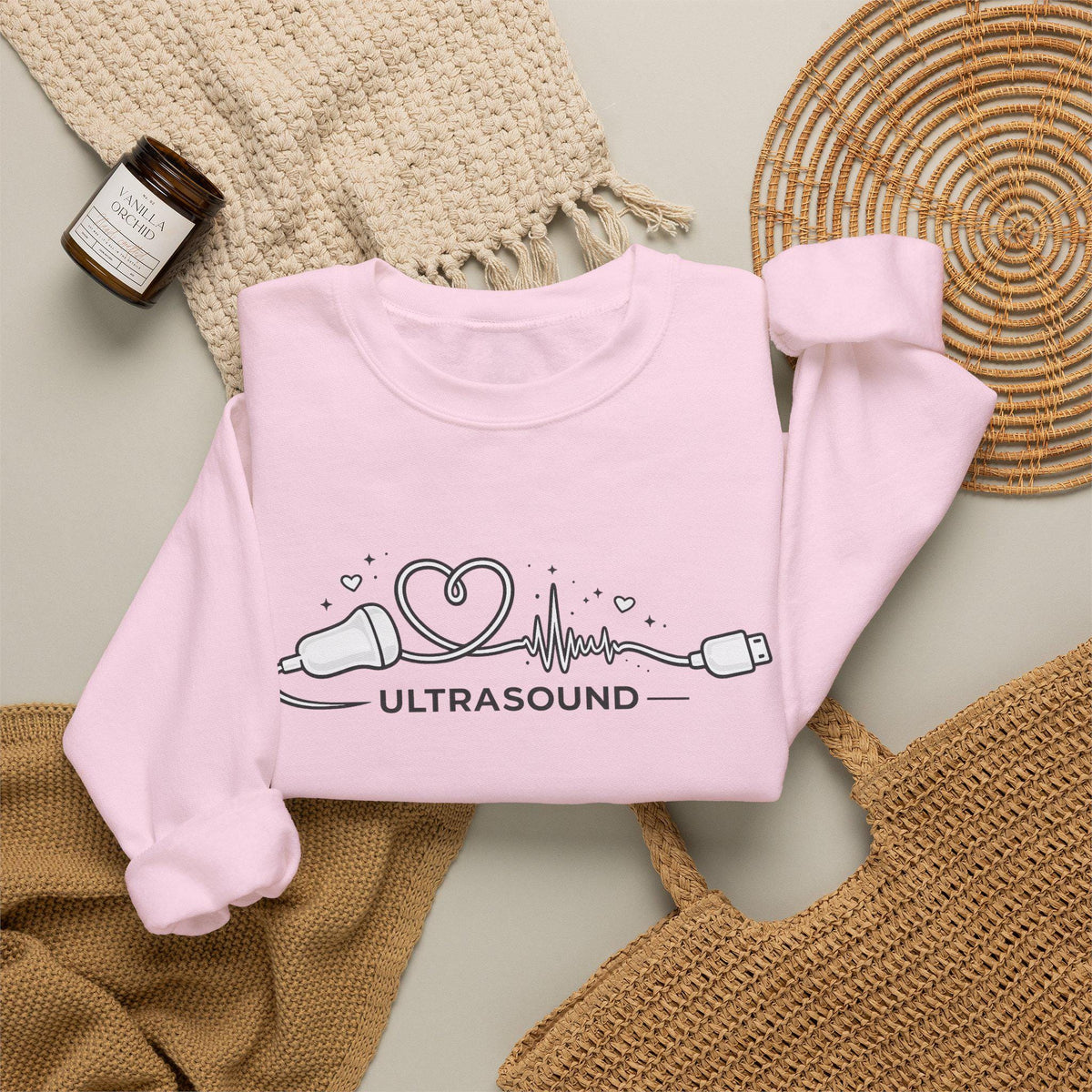 Minimalist Ultrasound Icon Sweatshirt | Medical Ultrasound Crewneck