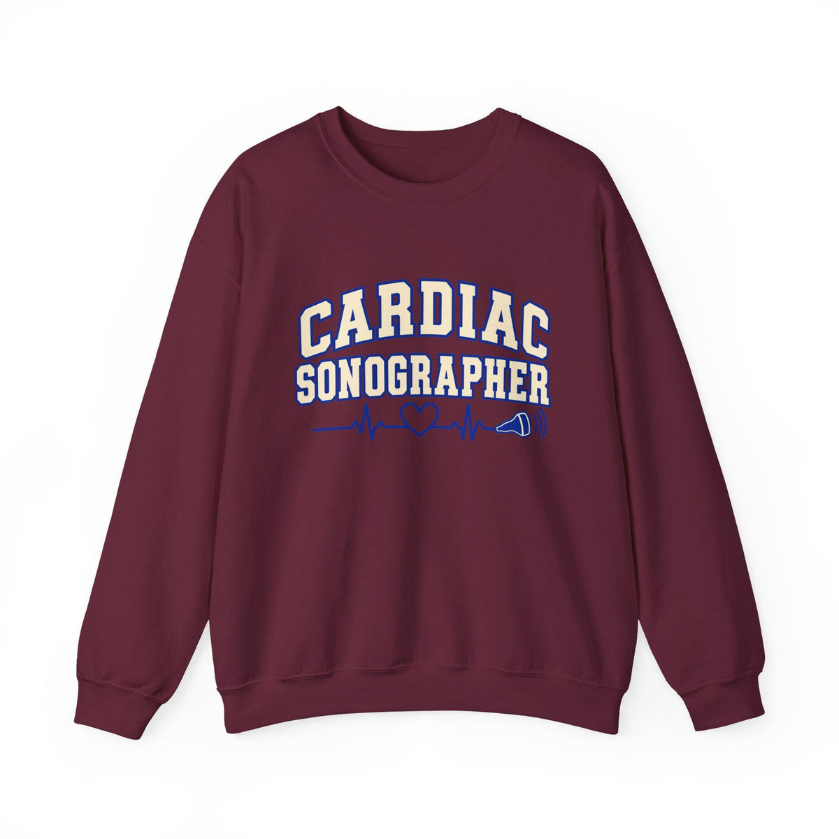 Cardiac Sonographer crewneck sweatshirt | Heartbeat EKG design