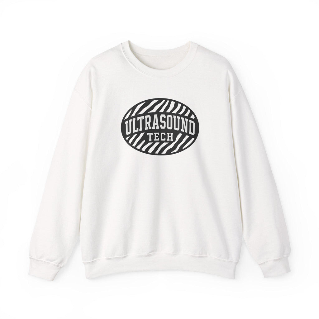 Zebra Ultrasound Tech Sweatshirt | Unisex Cotton Blend Crewneck | Sonographer Gift, Medical Imaging Nurse Pullover, Radiology Apparel | Gift