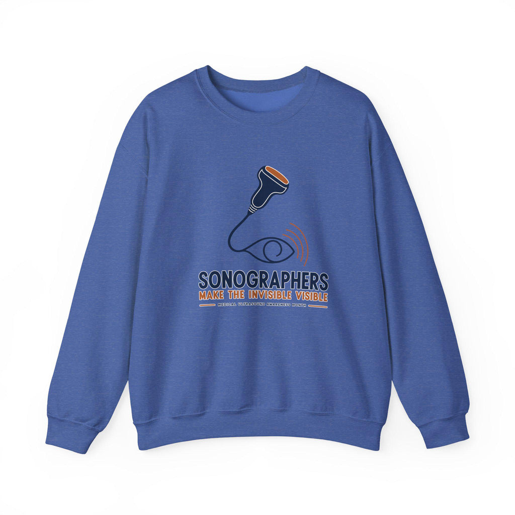 Sonographers Awareness Month | Ultrasound probe logo Sweatshirt | Sonographers Make the Invisible Visible| Appreciation Gift