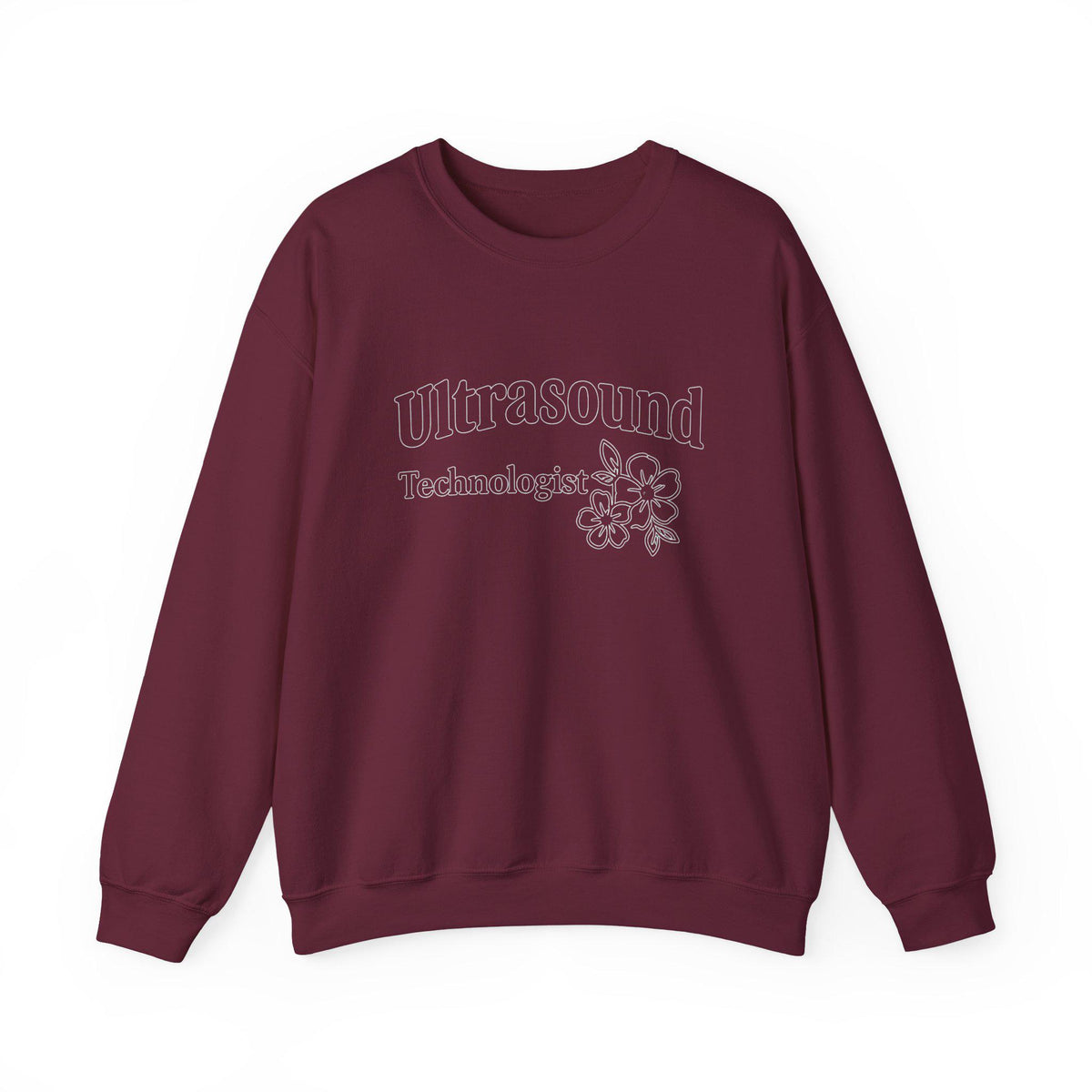 Floral Ultrasound Technologist Sweatshirt | Sonographer Medical Apparel Gift