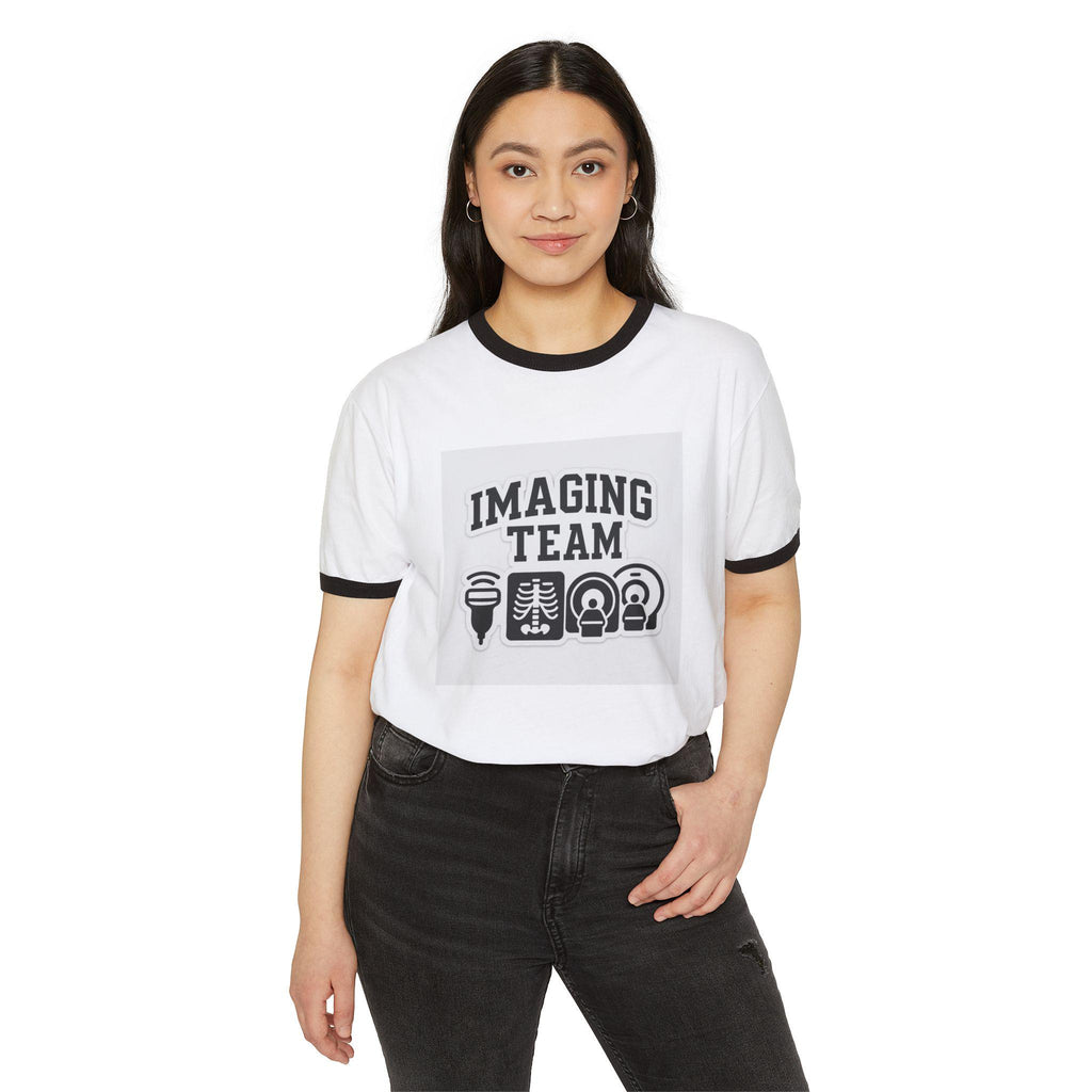 Radiology Team Ringer T-Shirt | Medical Imaging Apparel for X-Ray Techs, MRI CT Nurse Gift