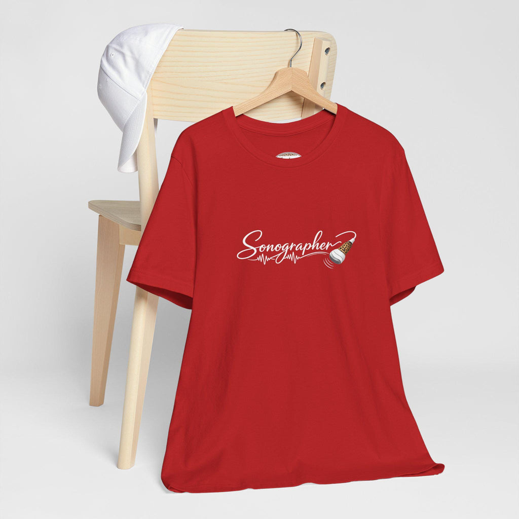 Sonographer Gift T-Shirt, Ultrasound Tech Script Tee, Medical Imaging Student Top