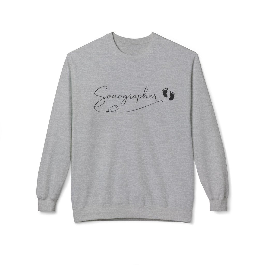 Minimalist Sonographer Sweatshirt | Ultrasound Tech Apparel, OB-GYN Gift (Cotton Blend)