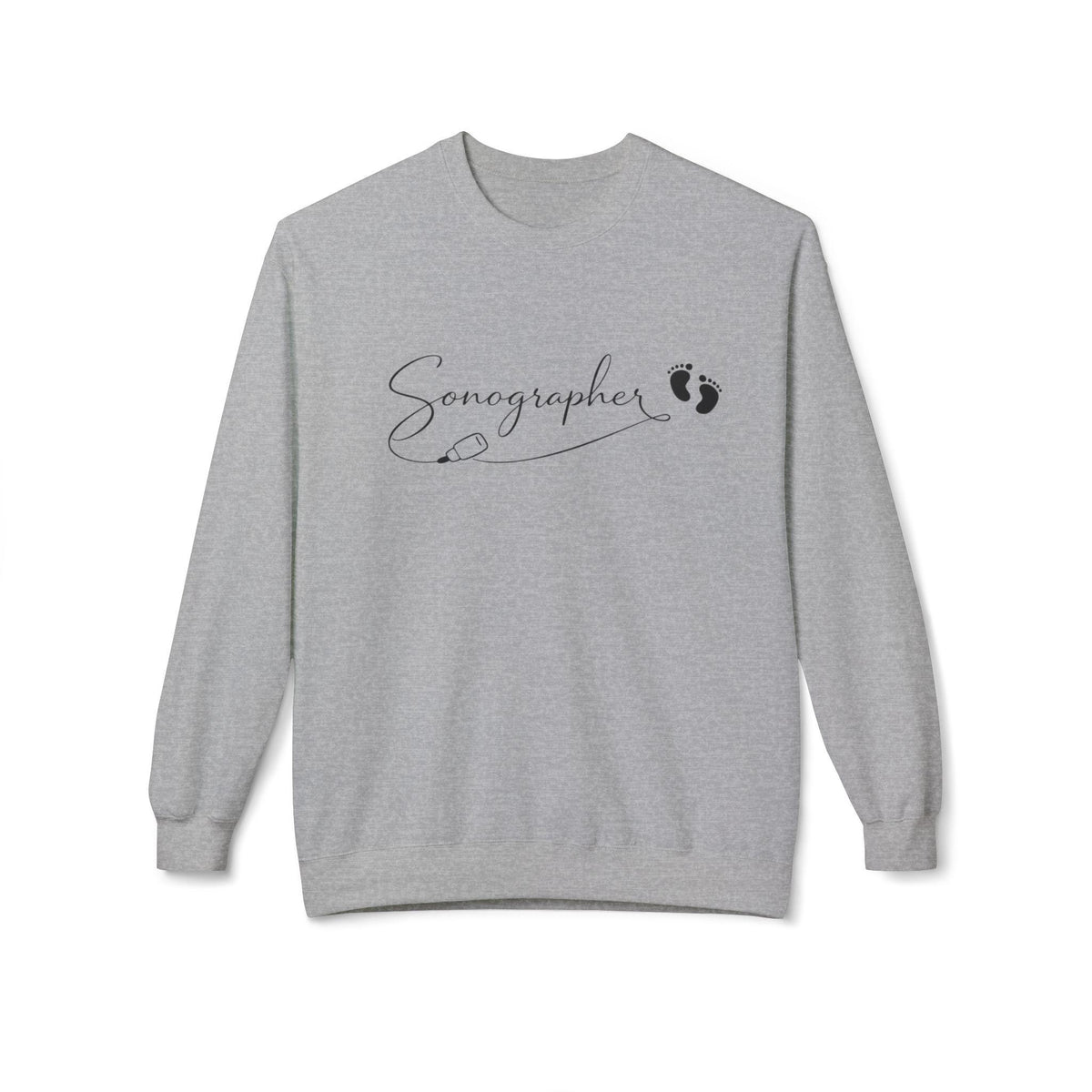 Minimalist Sonographer Sweatshirt | Ultrasound Tech Apparel, OB-GYN Gift (Cotton Blend)