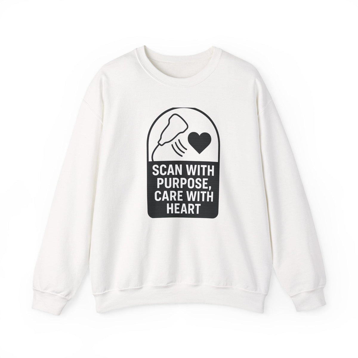 Nurse Appreciation Crewneck Sweatshirt | Scan With Purpose, Care With Heart (Unisex)