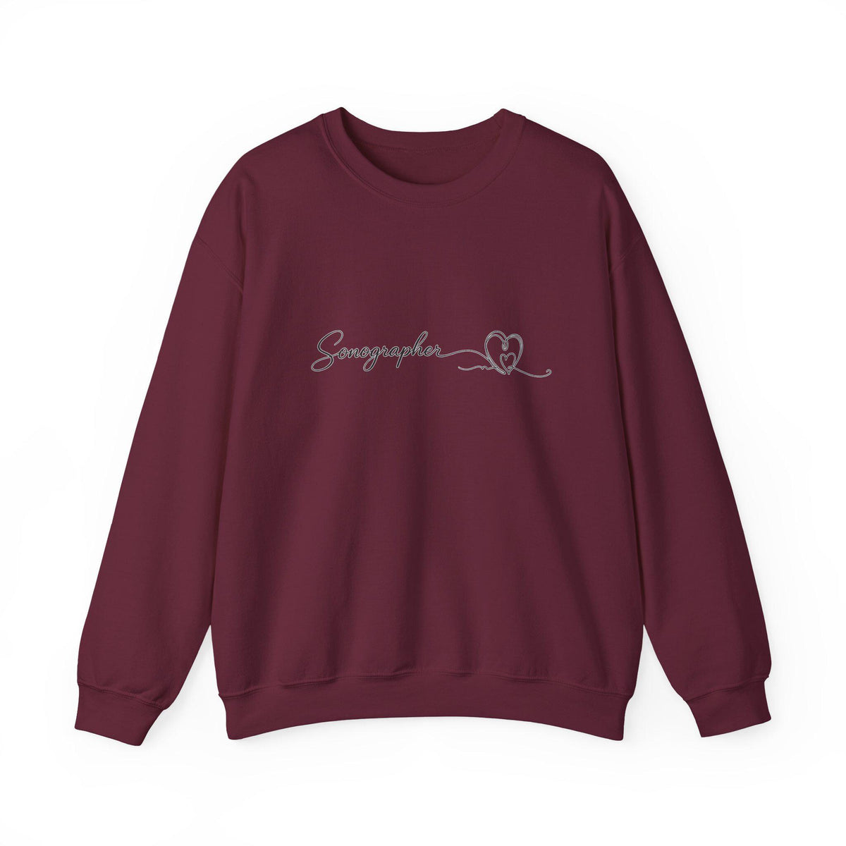 Sonographer Sweatshirt | Ultrasound Tech Crewneck | Minimalist Probe Heartbeat Embroidery