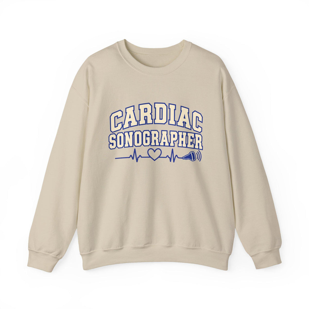 Cardiac Sonographer crewneck sweatshirt | Heartbeat EKG design