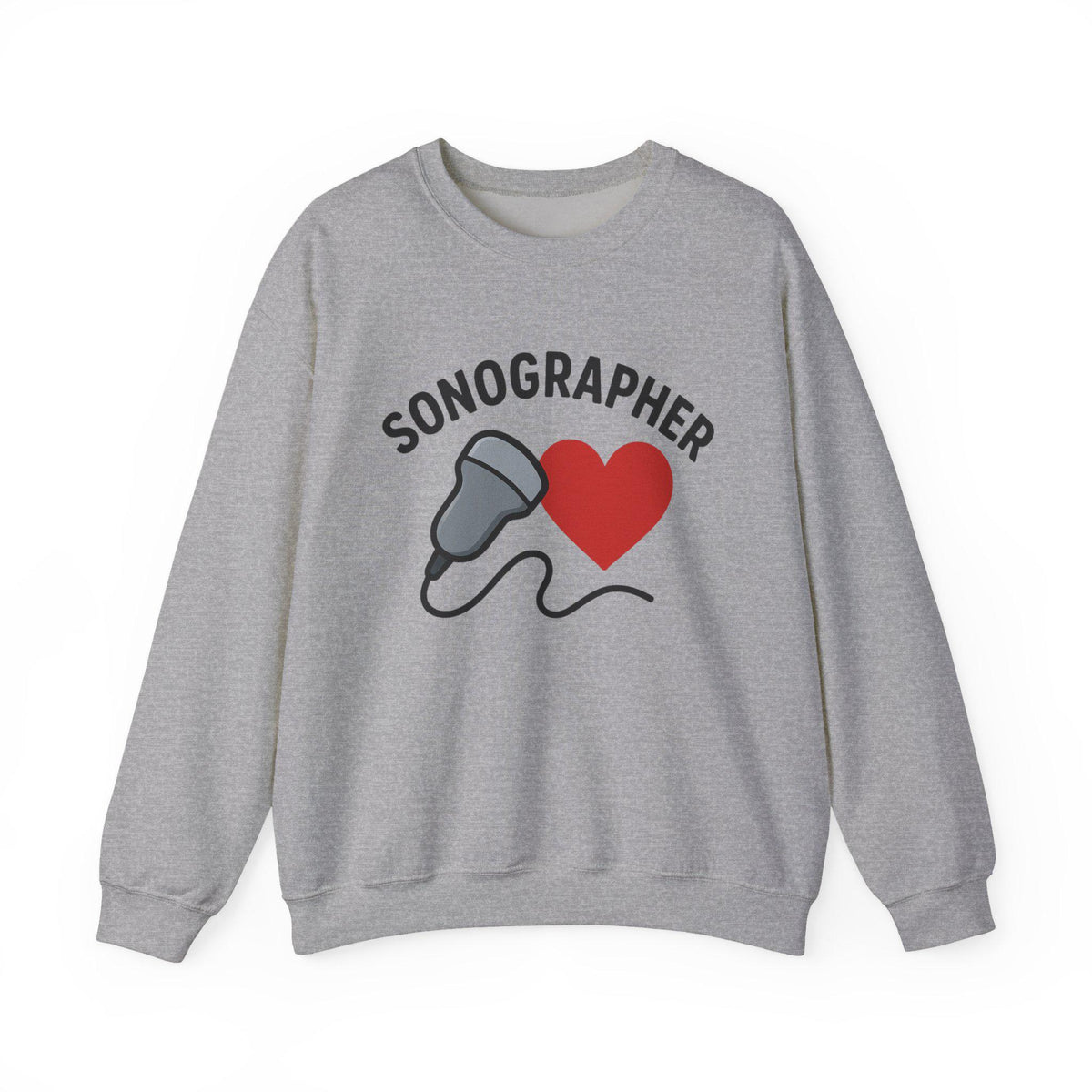 Sonographer Heart Sweatshirt | Ultrasound Tech Gift, Medical Apparel