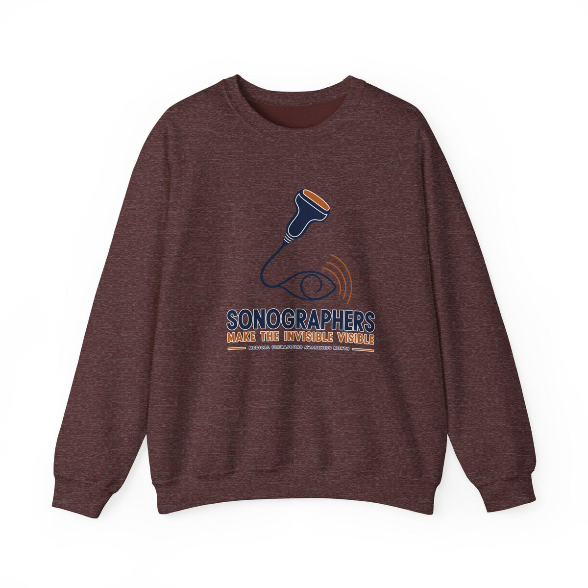 Sonographers Awareness Month | Ultrasound probe logo Sweatshirt | Sonographers Make the Invisible Visible| Appreciation Gift