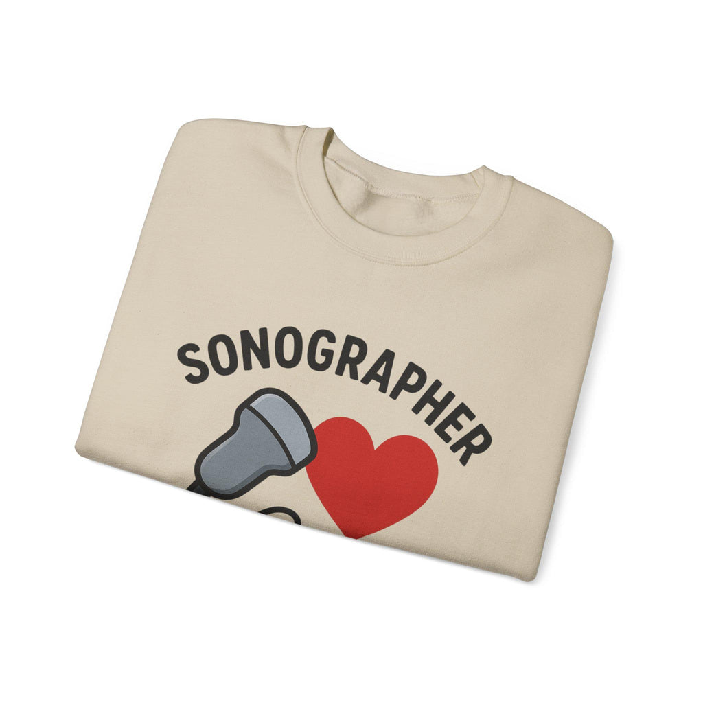 Sonographer Heart Sweatshirt | Ultrasound Tech Gift, Medical Apparel