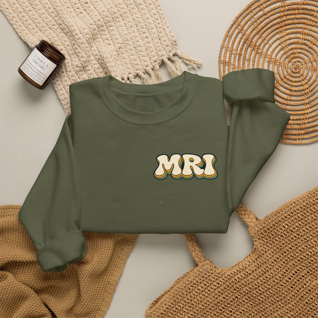MRI Tech retro psychedelic logo Sweatshirt | Radiology technician crewneck