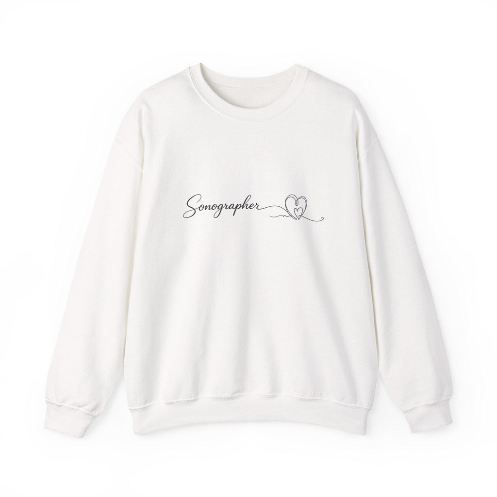 Sonographer Sweatshirt | Ultrasound Tech Crewneck | Minimalist Probe Heartbeat Embroidery