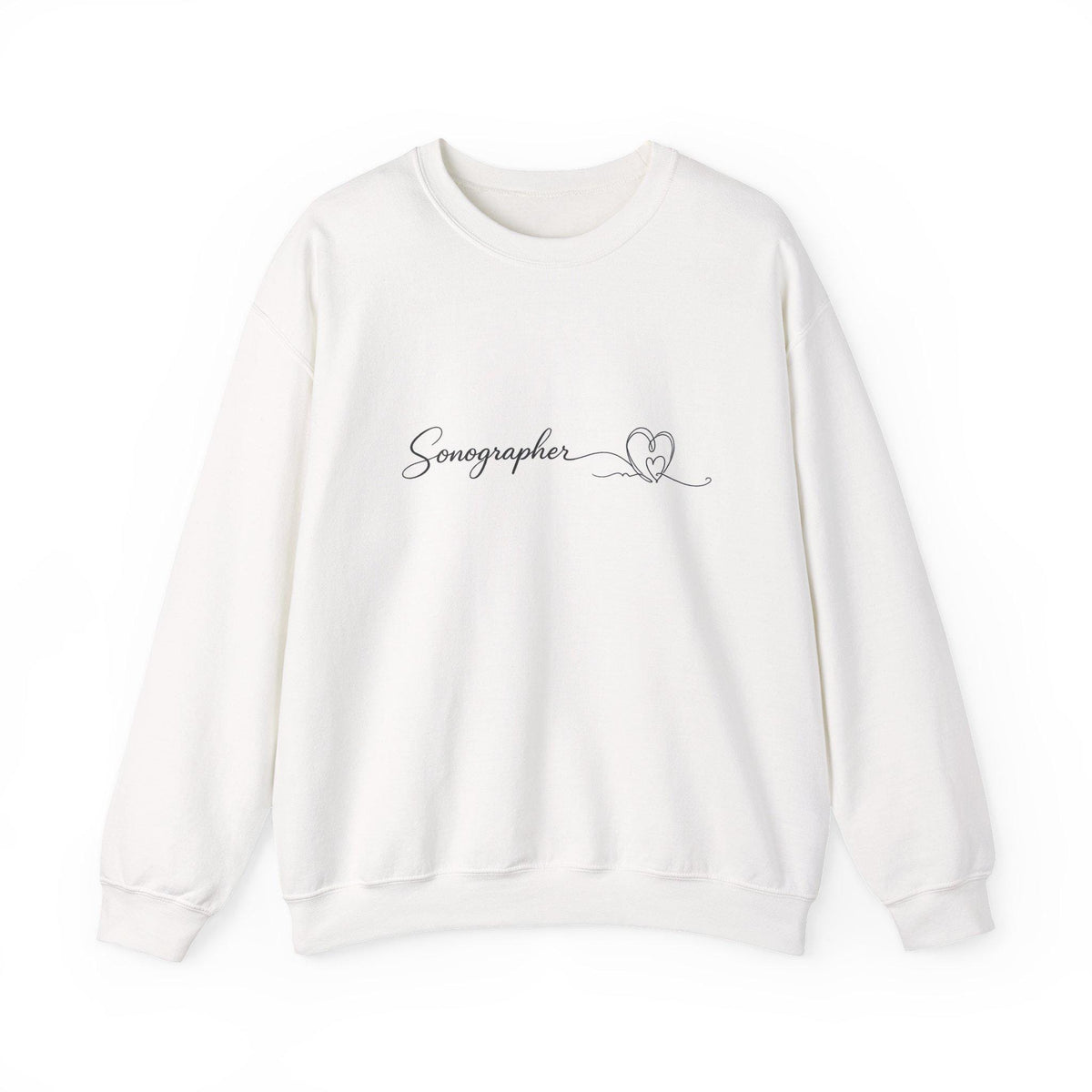Sonographer Sweatshirt | Ultrasound Tech Crewneck | Minimalist Probe Heartbeat Embroidery