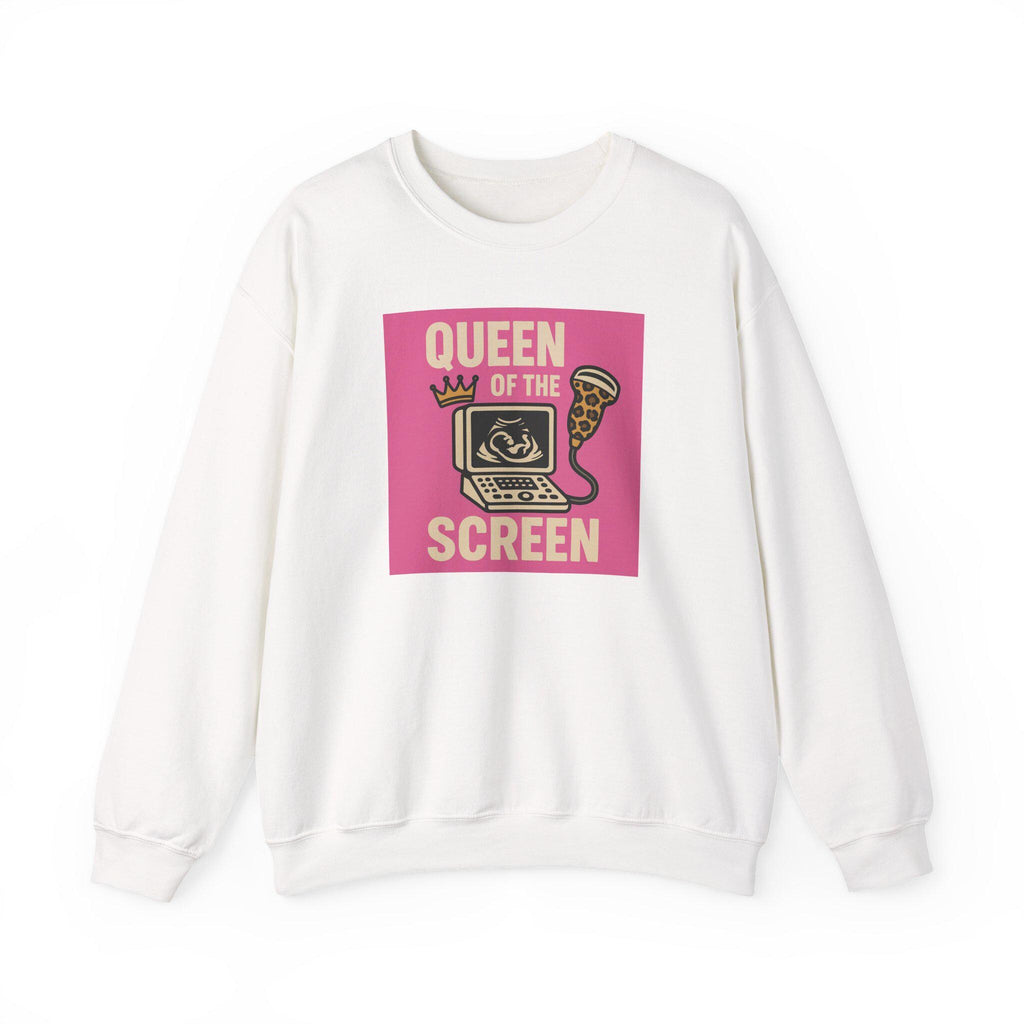 Funny Ultrasound Leopard Print Sweatshirt | Pregnancy Announcement Gift (50% Cotton Blend)