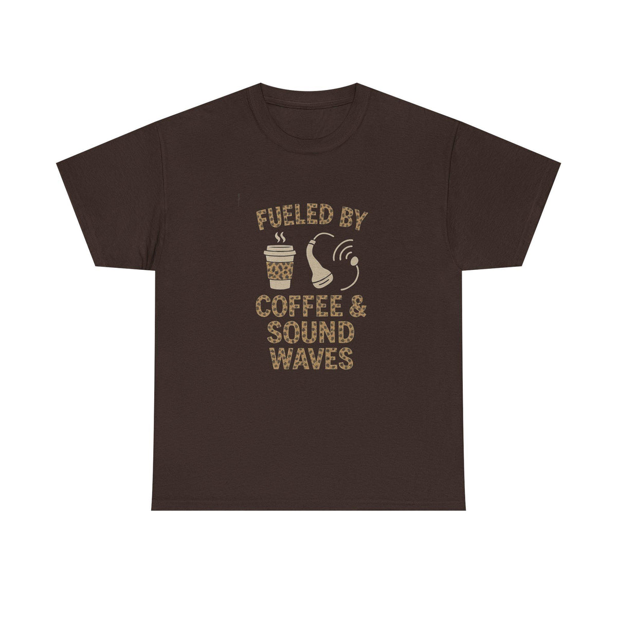 Funny Sonographer Shirt, Ultrasound Tech Coffee Sound Waves Tee (Medical Imaging Gift)