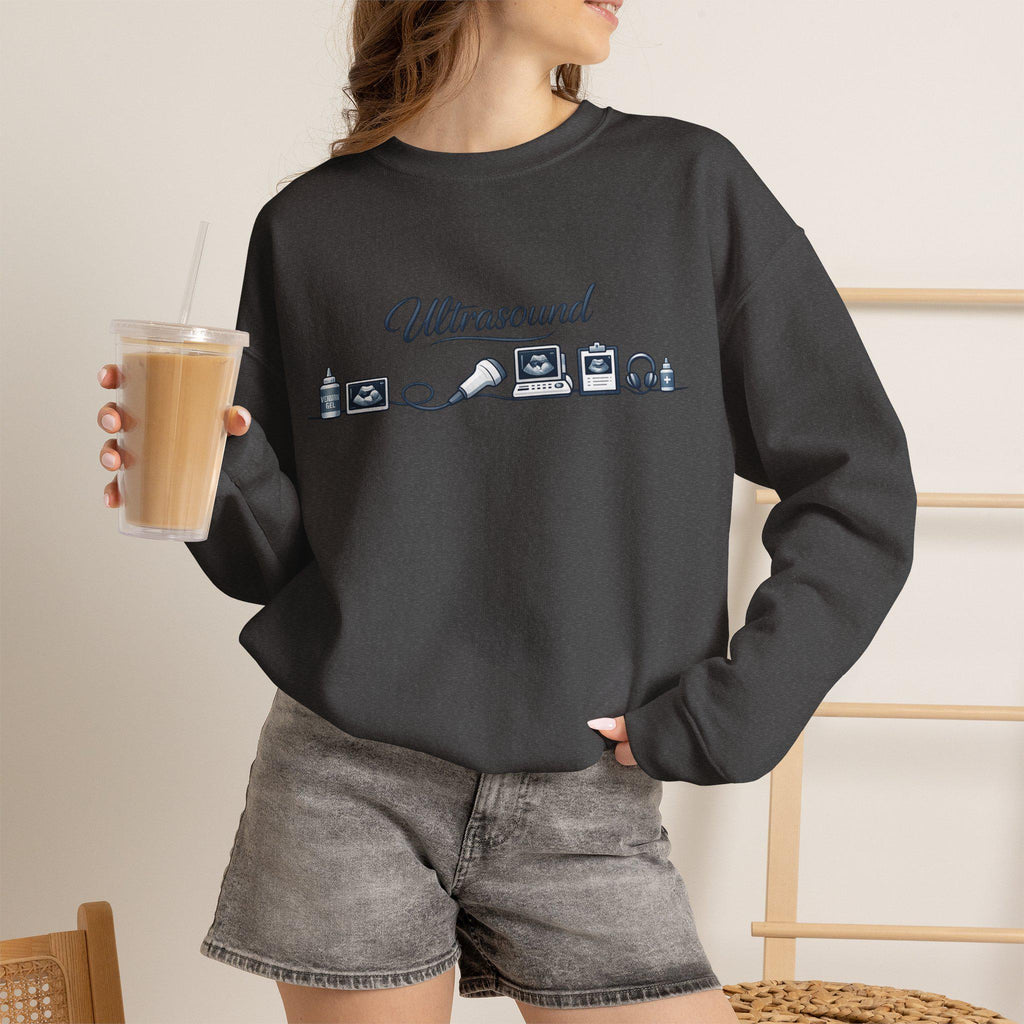 Ultrasound Icons Sweatshirt, Sonographer Crewneck, Sonogram Line Art Gift, Radiology Tech Pullover