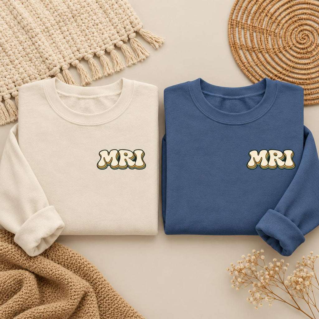 MRI Tech retro psychedelic logo Sweatshirt | Radiology technician crewneck