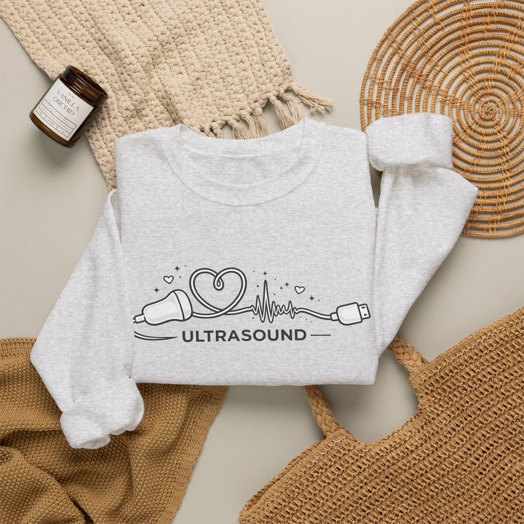 Minimalist Ultrasound Icon Sweatshirt | Medical Ultrasound Crewneck