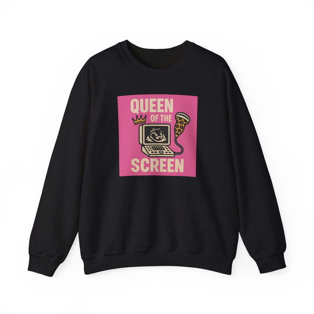 Funny Ultrasound Leopard Print Sweatshirt | Pregnancy Announcement Gift (50% Cotton Blend)