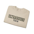 Ultrasound Tech Crew Neck Sweatshirt | Sonographer Gift Pullover | Camouflage Lettering Medical Imaging Nurse Sweater | RadiologyTech Gift