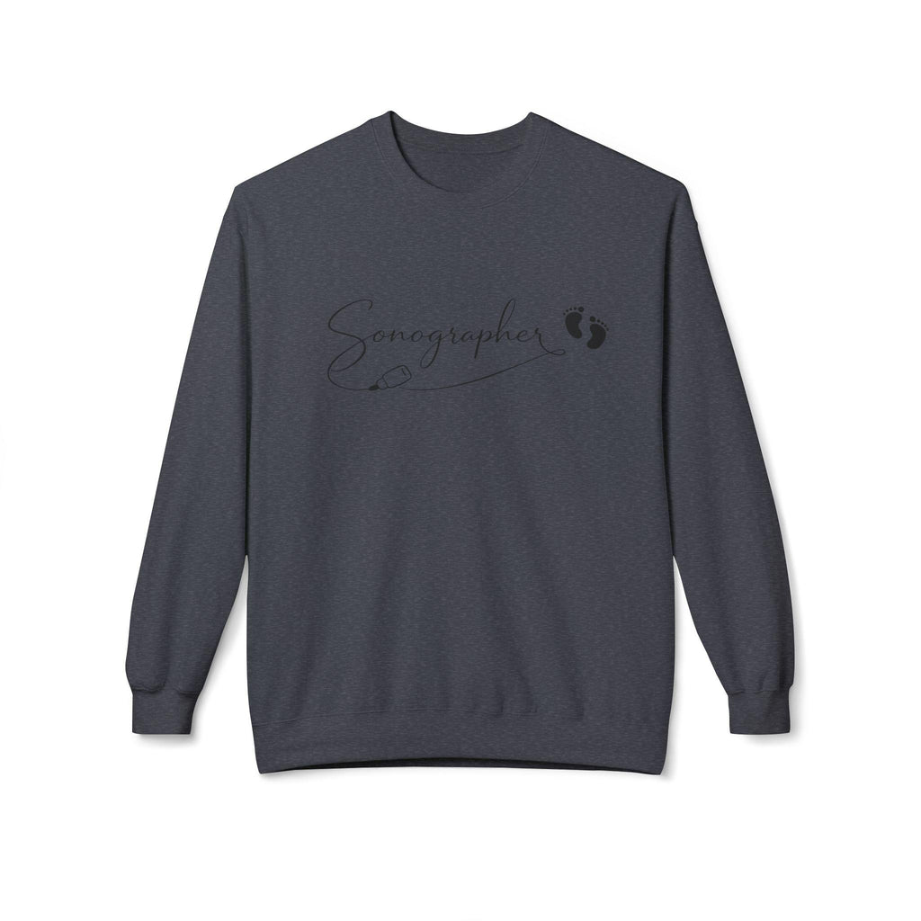 Minimalist Sonographer Sweatshirt | Ultrasound Tech Apparel, OB-GYN Gift (Cotton Blend)
