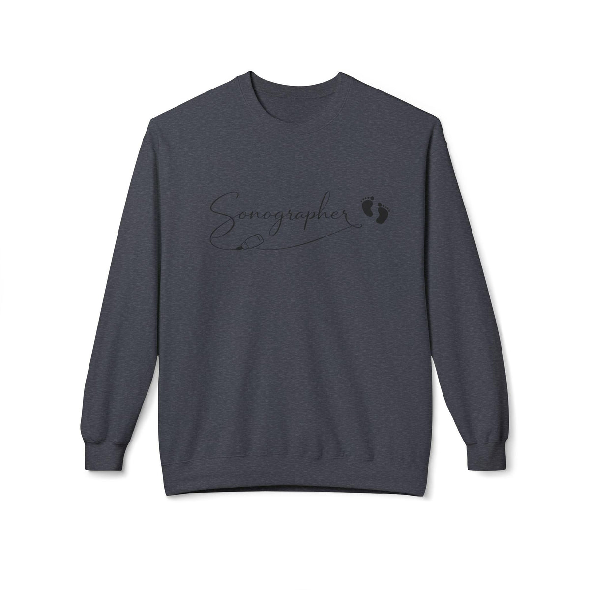Minimalist Sonographer Sweatshirt | Ultrasound Tech Apparel, OB-GYN Gift (Cotton Blend)