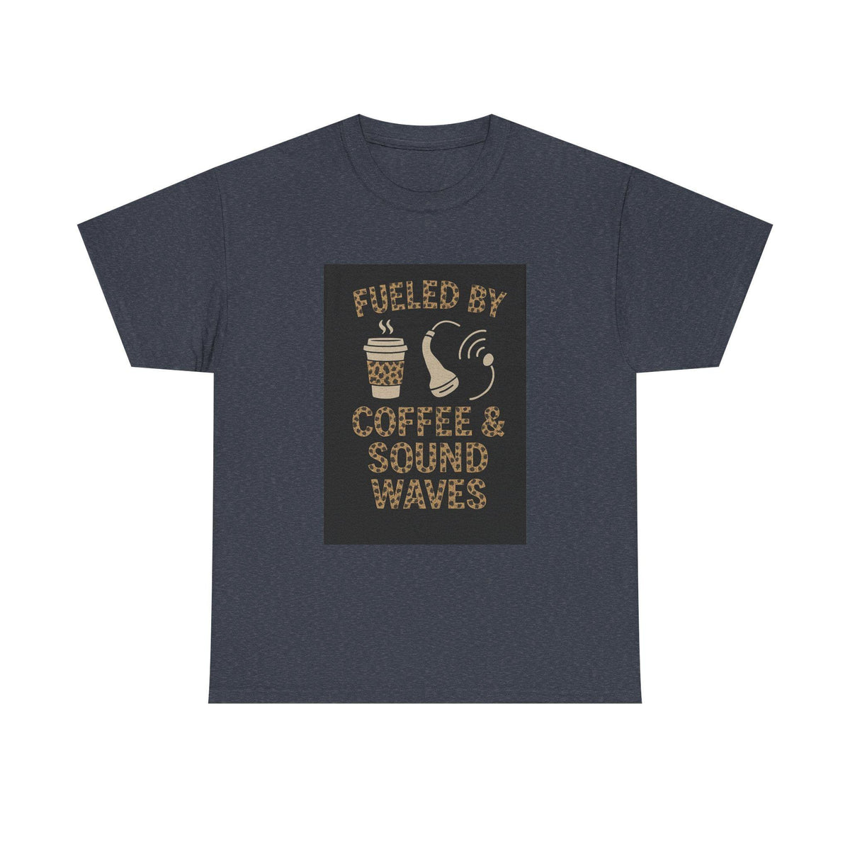 Funny Sonographer Shirt, Ultrasound Tech Coffee Sound Waves Tee (Medical Imaging Gift)