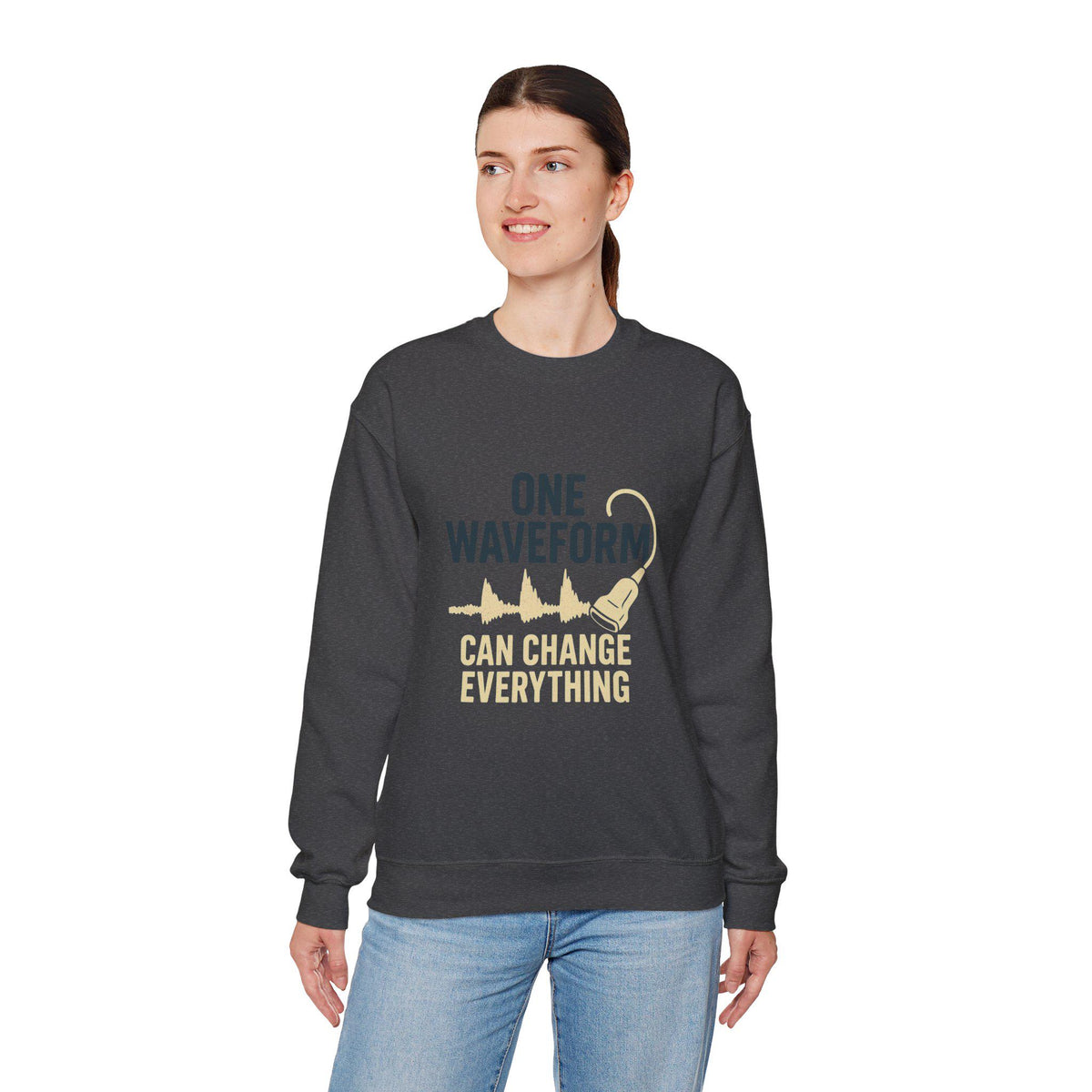 Ultrasound Waveform Sweatshirt | Sonographer Gift, Medical Humor Pullover