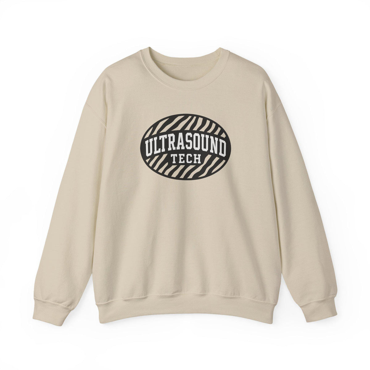 Zebra Ultrasound Tech Sweatshirt | Unisex Cotton Blend Crewneck | Sonographer Gift, Medical Imaging Nurse Pullover, Radiology Apparel | Gift