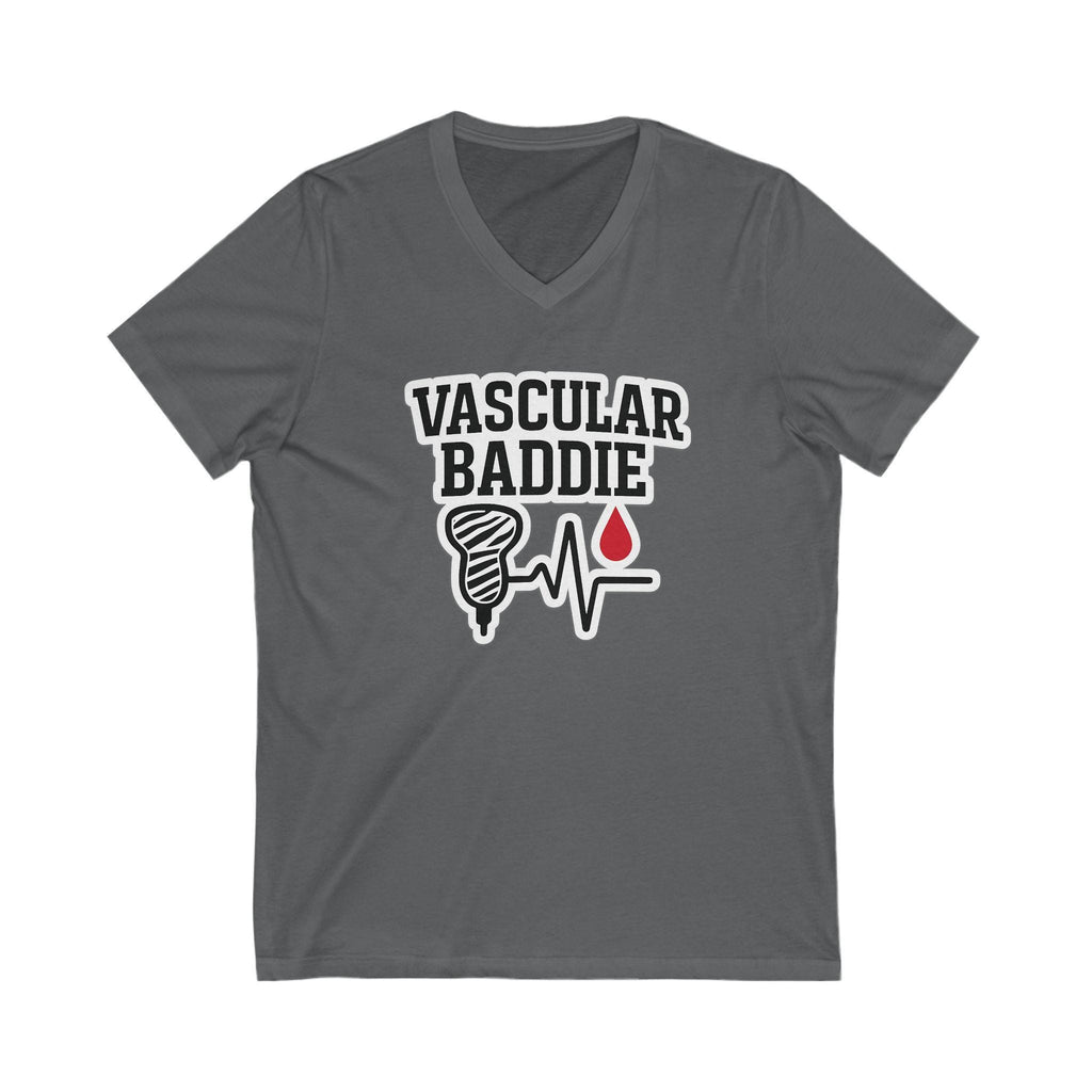 Vascular Baddie V-Neck Tee | Ethical Cotton, Pregnancy Announcement Gift