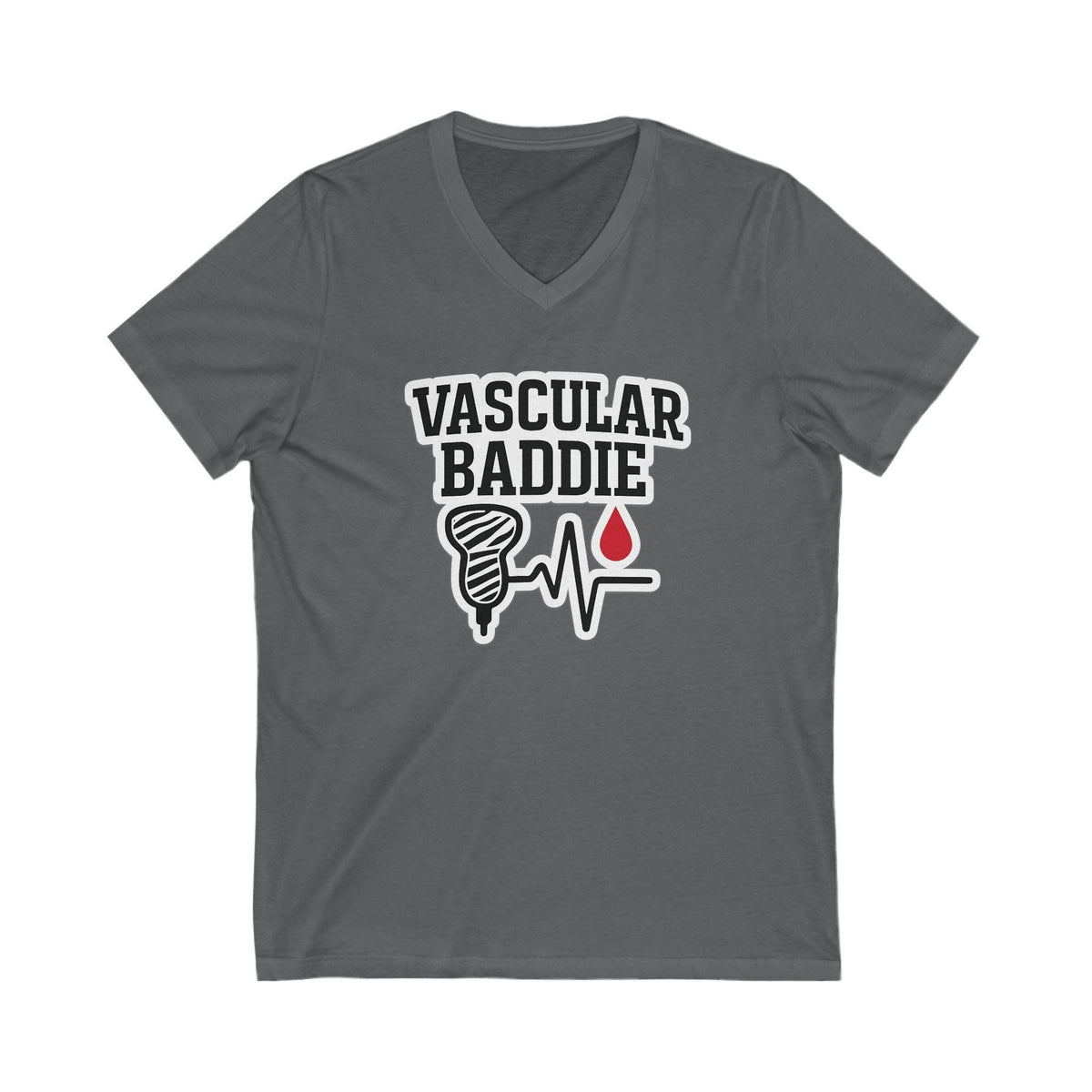 Vascular Baddie V-Neck Tee | Ethical Cotton, Pregnancy Announcement Gift
