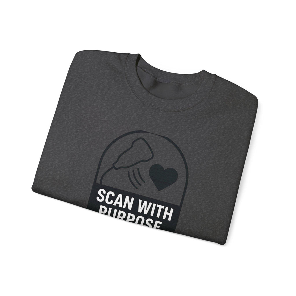 Nurse Appreciation Crewneck Sweatshirt | Scan With Purpose, Care With Heart (Unisex)