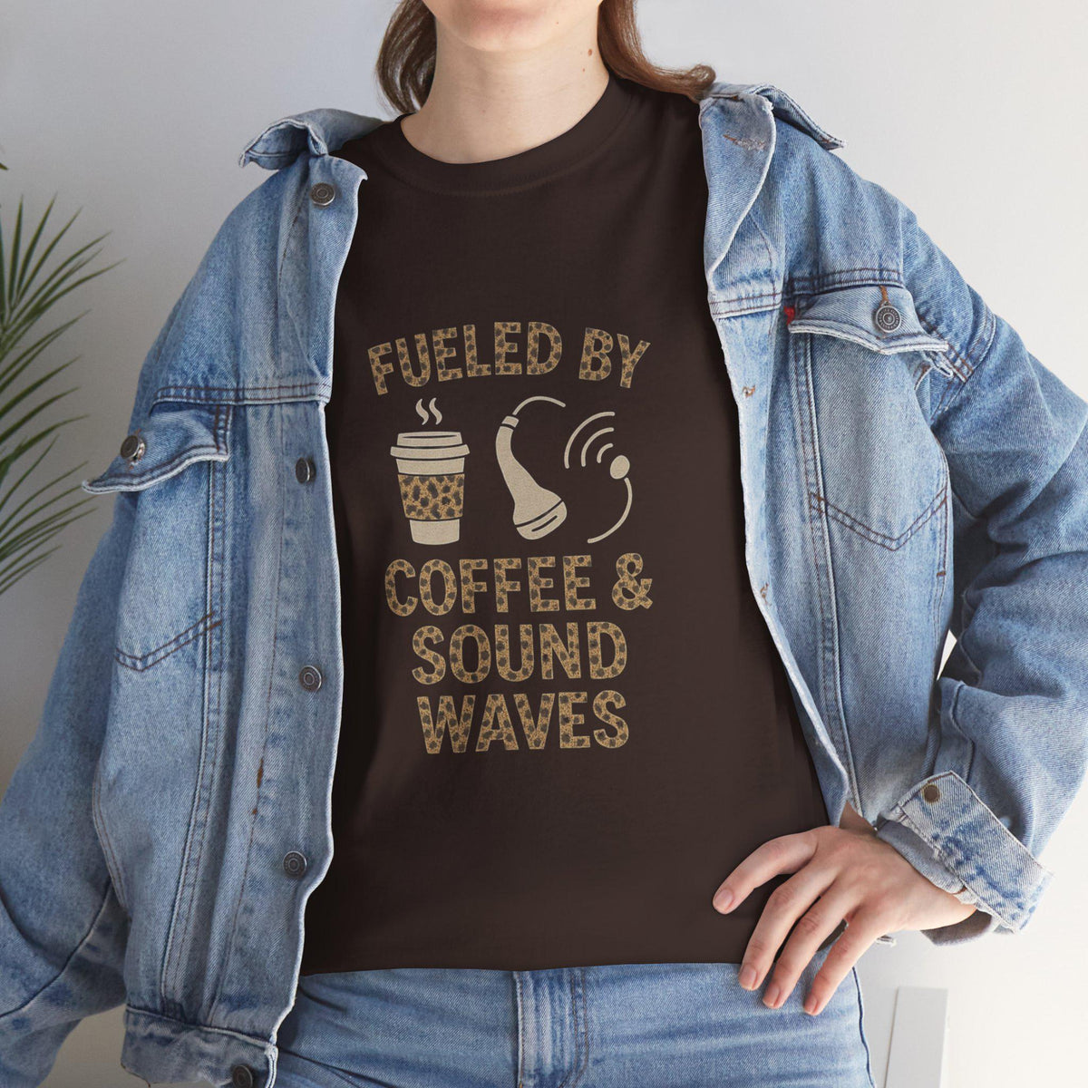 Funny Sonographer Shirt, Ultrasound Tech Coffee Sound Waves Tee (Medical Imaging Gift)